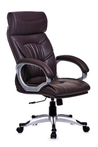 Premium High Back Executive Chair in Brown Leatherette