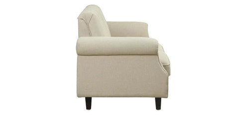 Elegant Fabric 2-Seater Sofa in Beige