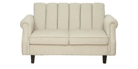 Elegant Fabric 2-Seater Sofa in Beige
