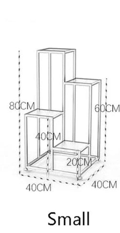 4-Tier Square Pot Stand for Living Room
