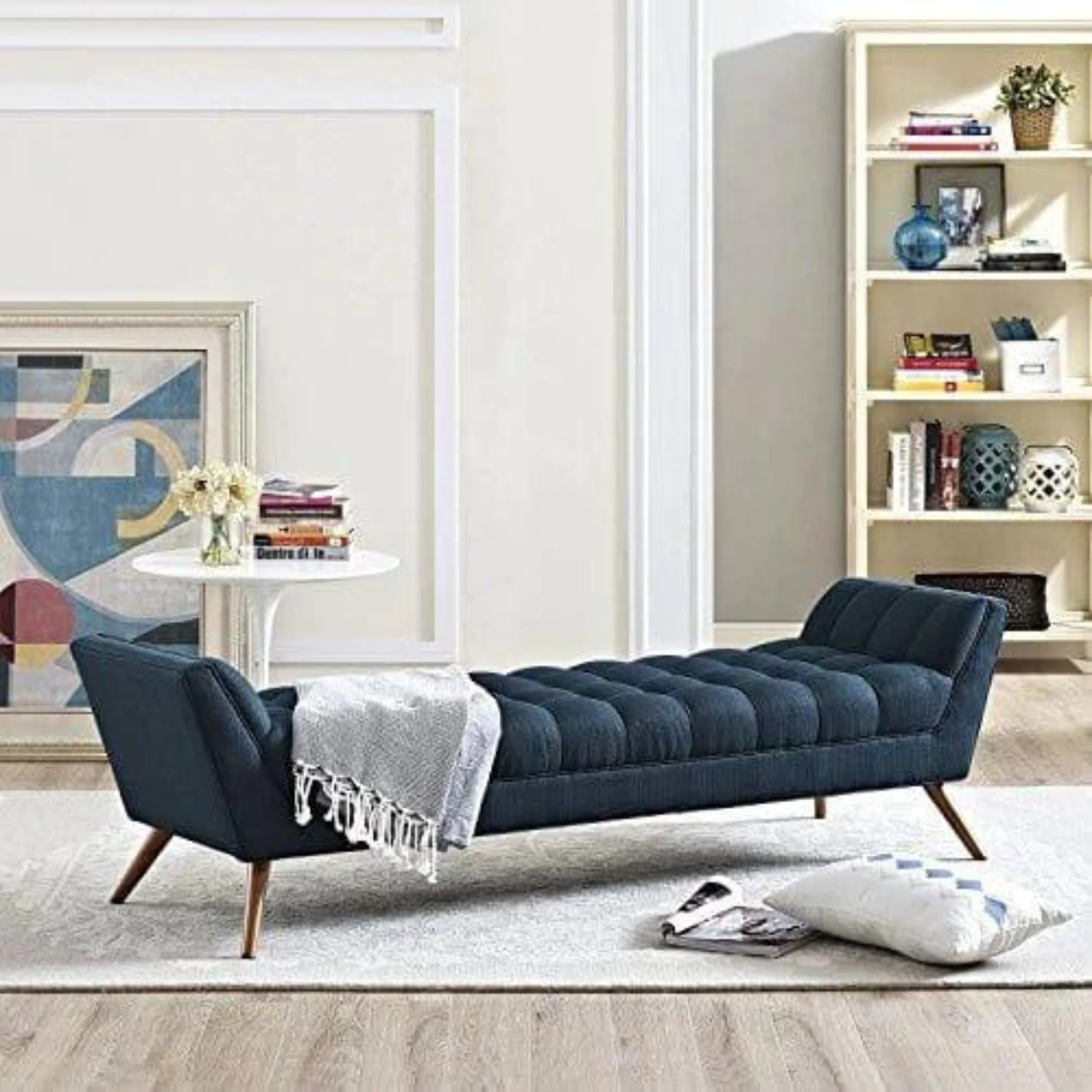 Mid-Century Upholstered Bench _ Woodenshoppe (6)