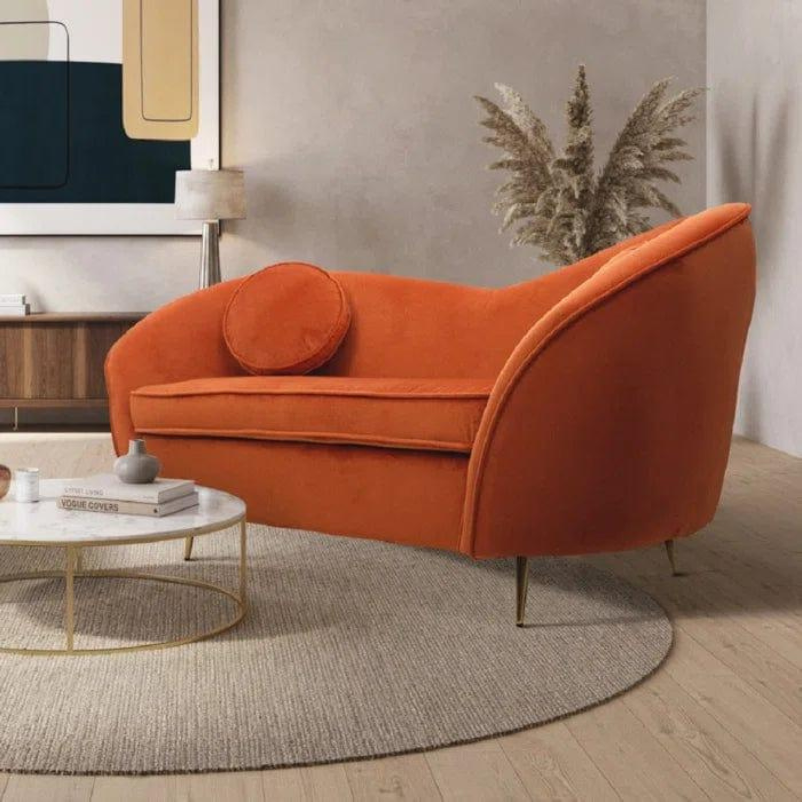 Velvet 2 Seater Loveseat Sofa (2)
