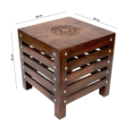 Wood Stool & Side Table