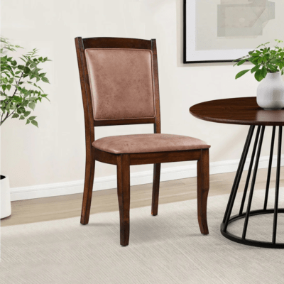 Woodenshoppe Nexus Solid Wood Dining Chair Set of 2 – Antique Cherry